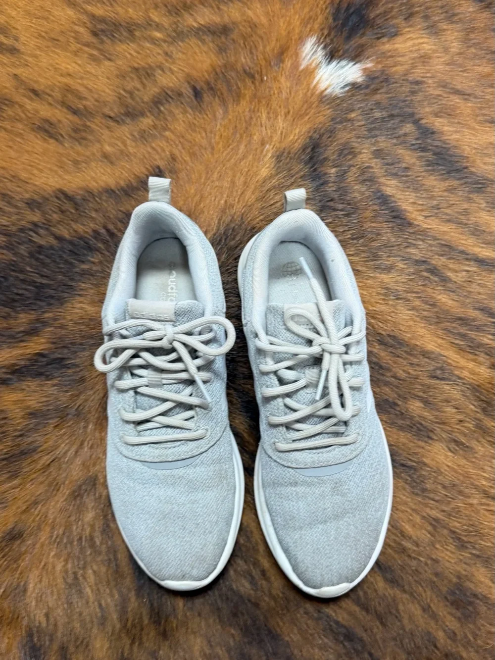 adidas Light Gray women’s Lightweight Knit Sneakers